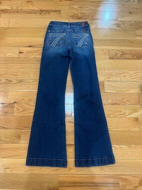 7 For All Mankind Tailorless Dark Blue Flare Jean